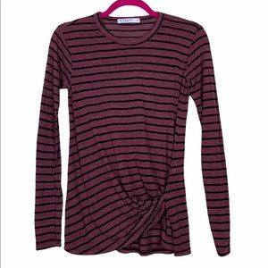 Stateside Striped Soft Long Sleeve Scoop Neck Top